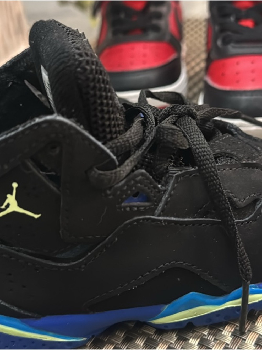Jordan Kids' Black & Blue Basketball Sneakers bundle of two 2️⃣ pairs low dunks